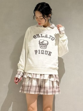 「アイテム（ルームウェア）」を使った、gelato piqueさん（レディース・168cm）の秋コーディネート