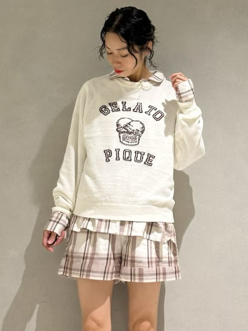 gelato pique トレンドチェック柄　上下セット 新品 トレンドチェック柄シャツ（シャツ）｜gelato pique（ジェラート