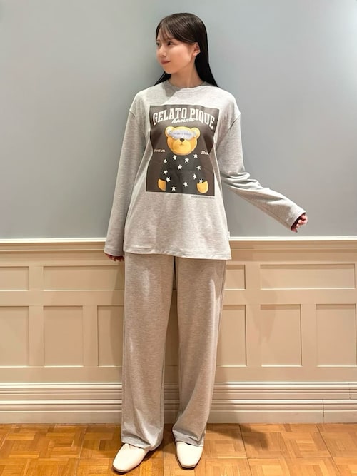 HOMME】グッドモーニングベアレーヨンロングパンツ（ルームウェア