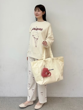 「アイテム（ポーチ）」を使った、gelato piqueさん（レディース・165cm）の秋コーディネート