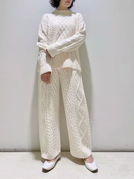 「アイテム（ルームウェア）」を使った、gelato piqueさん（レディース・155cm）の冬コーディネート