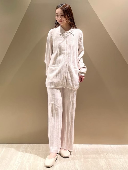 調温スムーズィーランダムリブカーディガン（ルームウェア/パジャマ