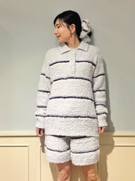 「アイテム（ヘアアクセサリー、ブルー系）」を使った、gelato piqueさん（レディース・158cm）の秋コーディネート