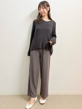 「アイテム（ルームウェア）」を使った、gelato piqueさん（レディース・161cm）の秋コーディネート