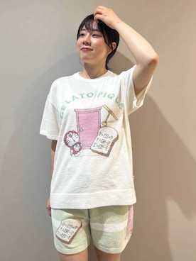 「アイテム（ルームウェア）」を使った、gelato piqueさん（レディース・165cm）の夏コーディネート