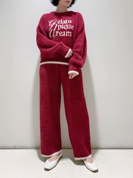 「アイテム（ルームウェア）」を使った、gelato piqueさん（レディース・155cm）の秋コーディネート