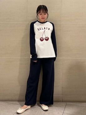 「アイテム（ルームウェア）」を使った、gelato piqueさん（レディース・158cm）の夏コーディネート