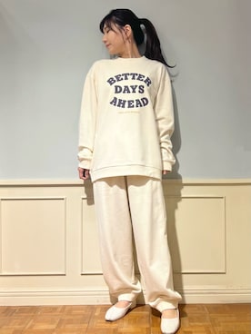 「アイテム（ルームウェア）」を使った、gelato piqueさん（レディース・158cm）の秋コーディネート