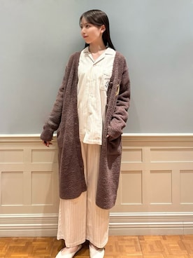 「アイテム（ルームウェア）」を使った、gelato piqueさん（レディース・161cm）の冬コーディネート