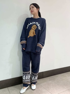 「アイテム（ルームウェア）」を使った、gelato piqueさん（レディース・158cm）の秋コーディネート