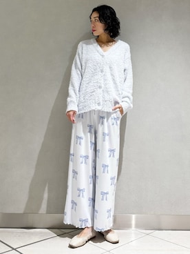 「gelato pique（ジェラートピケ）のジェラートカーディガン（ルームウェア/パジャマ）」を使った、gelato piqueさん（レディース・168cm）の秋コーディネート