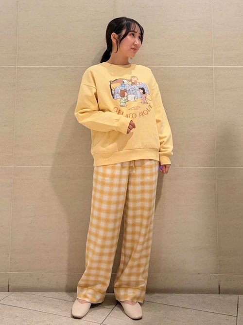 プレッピーネルチェックロングパンツ（ルームウェア/パジャマ