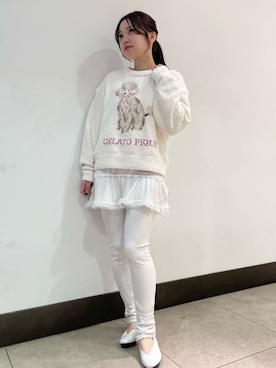 「アイテム（ルームウェア/パジャマ）」を使った、gelato piqueさん（レディース・158cm）の冬コーディネート