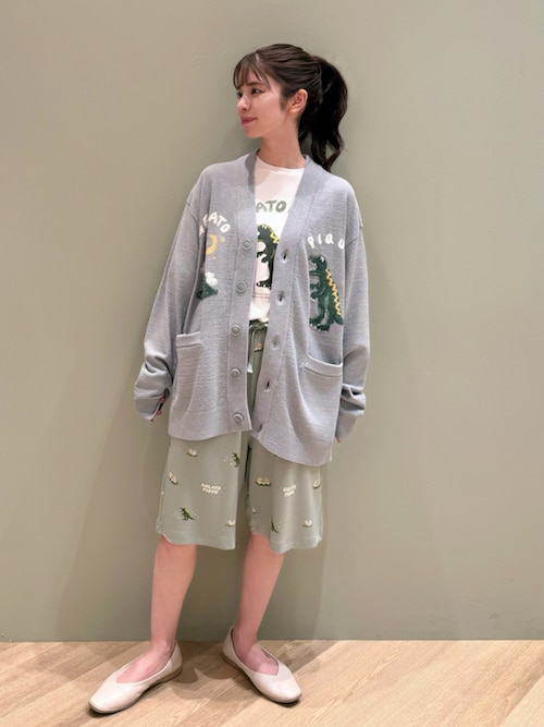 セール】【HOMME】エアモコダイナソージャガードカーディガン