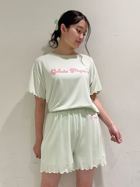 「アイテム（ルームウェア）」を使った、gelato piqueさん（レディース・160cm）の夏コーディネート