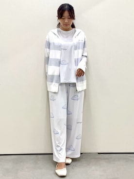 「アイテム（ルームウェア/パジャマ）」を使った、gelato piqueさん（レディース・159cm）の秋コーディネート