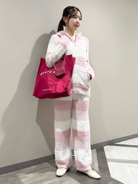 「アイテム（ルームウェア）」を使った、gelato piqueさん（レディース・158cm）の冬コーディネート