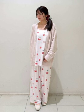 「アイテム（その他ルームウェア、レッド系）」を使った、gelato piqueさん（レディース・151cm）の春コーディネート