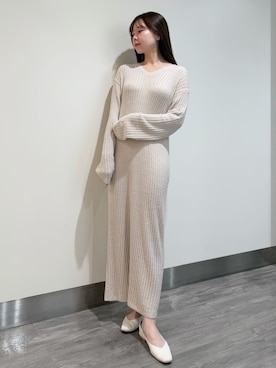 「アイテム（ルームウェア/パジャマ、ベージュ系）」を使った、gelato piqueさん（レディース・158cm）の秋コーディネート