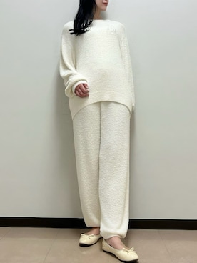 「アイテム（ルームウェア/パジャマ、ホワイト系）」を使った、gelato piqueさん（レディース・163cm）の秋コーディネート