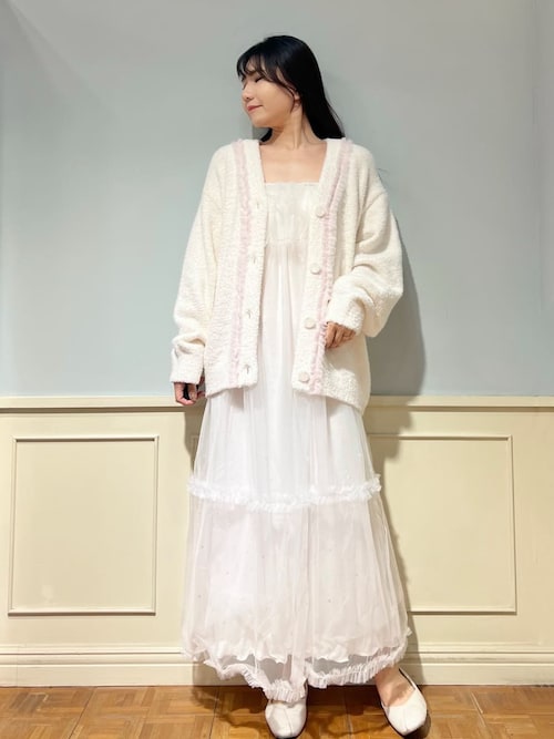 フリルロゴカーディガン（ルームウェア/パジャマ）｜gelato pique