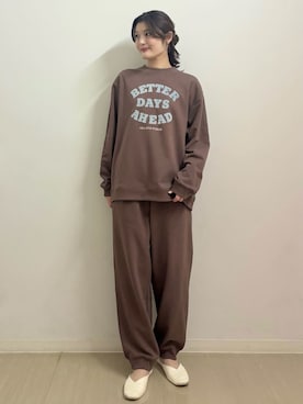 「アイテム（ルームウェア）」を使った、gelato piqueさん（レディース・164cm）の秋コーディネート