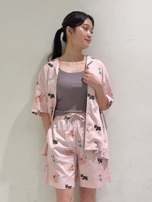 大人気!! gelato pique SUMMER DOG 総柄 シャツ セール】【UNISEX】SUMMER DOG総柄シャツ（ルームウェア
