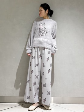 「アイテム（ルームウェア）」を使った、gelato piqueさん（レディース・168cm）の冬コーディネート