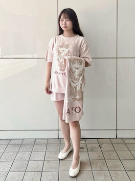 「アイテム（ブランケット）」を使った、gelato piqueさん（レディース・157cm）の夏コーディネート