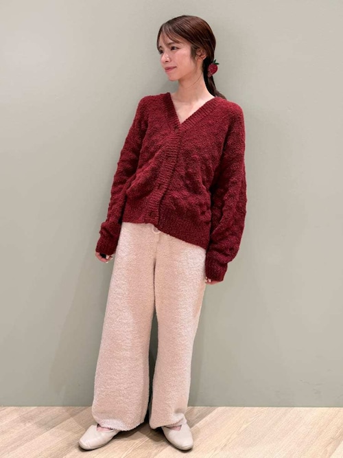 柄編みカーディガン（ルームウェア/パジャマ）｜gelato pique