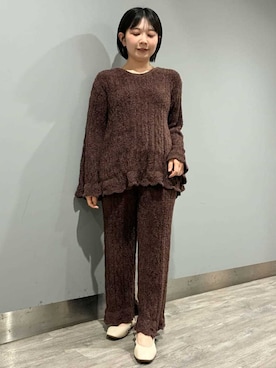 「アイテム（ルームウェア）」を使った、gelato piqueさん（レディース・153cm）の秋コーディネート