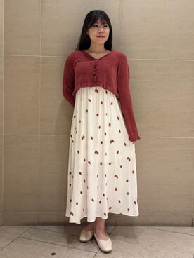 「アイテム（ルームウェア、レッド系）」を使った、gelato piqueさん（レディース・160cm）の夏コーディネート
