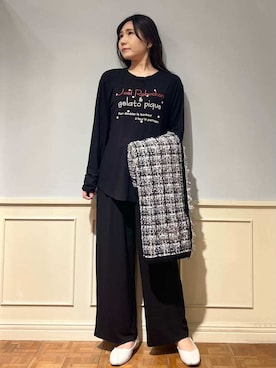 「アイテム（ルームウェア）」を使った、gelato piqueさん（レディース・158cm）の秋コーディネート