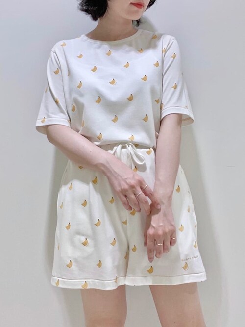 GELATO PIQUE バナナ柄 ルームウェア セール】バナナ柄Tシャツ（ルームウェア/パジャマ）｜gelato