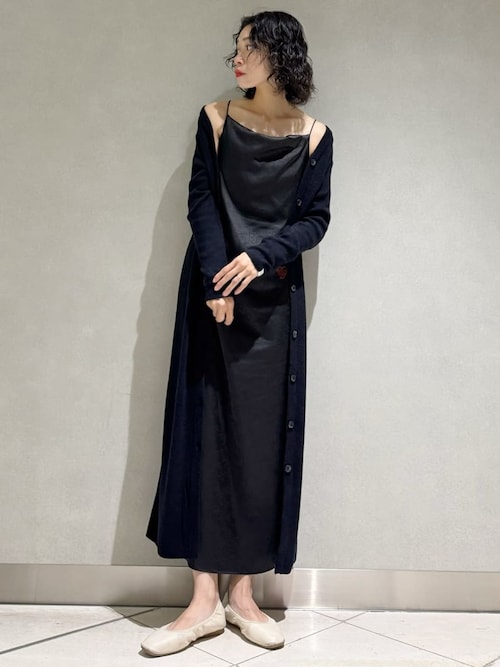 JOEL ROBUCHONスムーズィーシルク　前開き　ワンピース JOEL ROBUCHON】スムーズィーシルク前開きワンピース