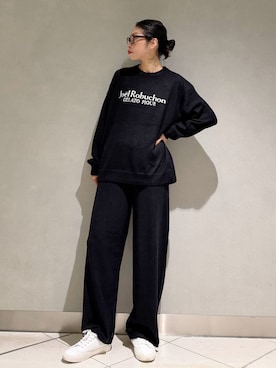 「アイテム（ルームウェア、ブラック系）」を使った、gelato piqueさん（レディース・168cm）の秋コーディネート