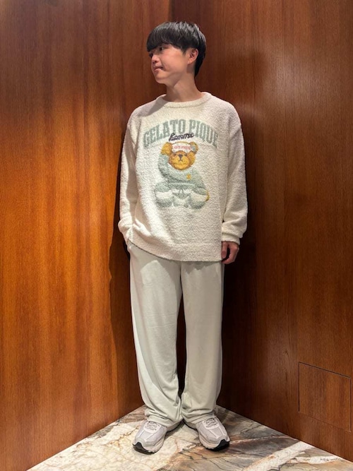 HOMME】グッドモーニングベアレーヨンロングパンツ（ルームウェア