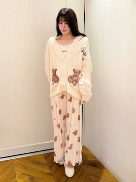 「アイテム（ルームウェア）」を使った、gelato piqueさん（レディース・151cm）の秋コーディネート