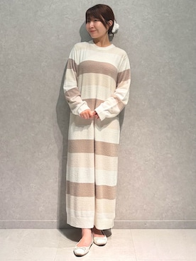 「アイテム（ルームウェア/パジャマ、ベージュ系）」を使った、gelato piqueさん（レディース・152cm）の秋コーディネート