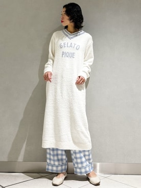 「アイテム（ルームウェア/パジャマ）」を使った、gelato piqueさん（レディース・168cm）の秋コーディネート