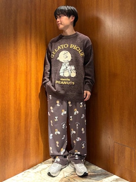 「アイテム（ルームウェア）」を使った、gelato piqueさん（メンズ・163cm）の冬コーディネート