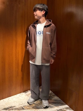 「アイテム（ルームウェア）」を使った、gelato piqueさん（メンズ・163cm）の秋コーディネート