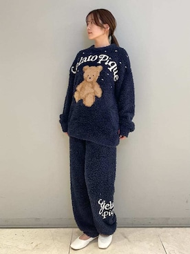 「アイテム（ルームウェア）」を使った、gelato piqueさん（レディース・157cm）の秋コーディネート