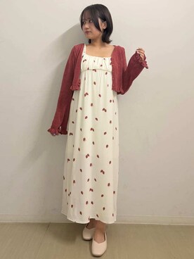 「アイテム（ルームウェア、レッド系）」を使った、gelato piqueさん（レディース・157cm）の夏コーディネート