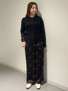 「アイテム（ルームウェア、レッド系）」を使った、gelato piqueさん（レディース・164cm）の秋コーディネート