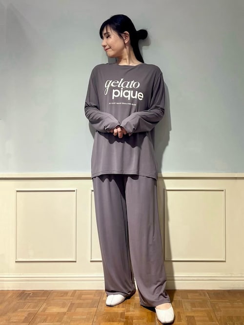 セール】レーヨンロゴロングパンツ（ルームウェア/パジャマ）｜gelato
