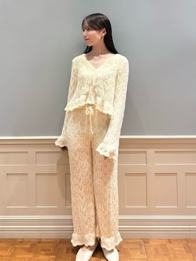 「アイテム（ルームウェア）」を使った、gelato piqueさん（レディース・161cm）の秋コーディネート