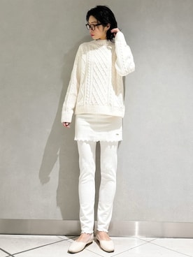 「アイテム（ルームウェア）」を使った、gelato piqueさん（レディース・168cm）の冬コーディネート