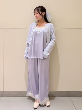 「アイテム（ルームウェア/パジャマ、パープル系）」を使った、gelato piqueさん（レディース・158cm）の夏コーディネート