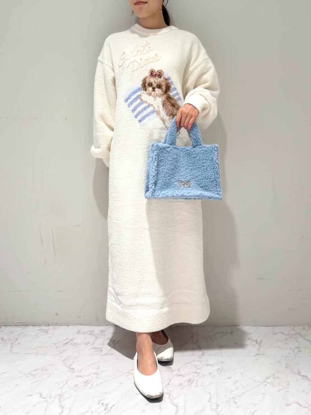 ジェラートピケ シーズ―ジャガードワンピース ルームウェア ジェラート